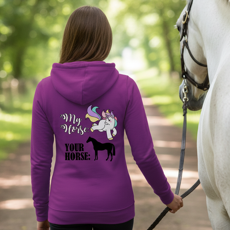 My Horse V Your Horse Equestrian Hoodie