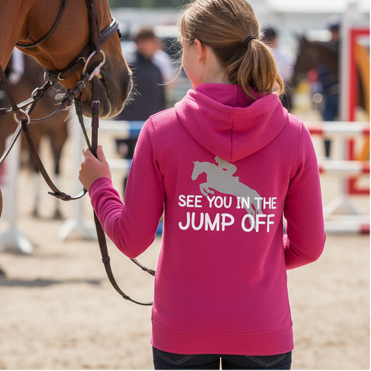 See You In The Jump Off Hoodie – Showjumping Horse Riding Hoodie
