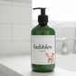 Refillable Green Plastic Bottle With White Waterproof Label And Black Pump - Kids Personalised Bathroom Accessories Baby Farmyard Animals