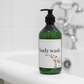 Refillable Green Plastic Bottle With White Waterproof Label And Black Pump - Kids Personalised Bathroom Accessories Baby Farmyard Animals
