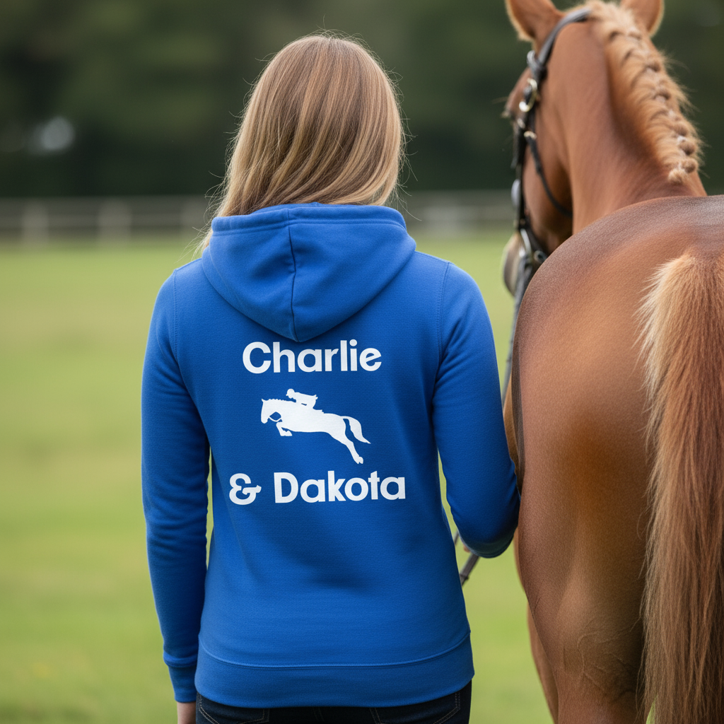Personalised Jumping Equestrian Hoodie