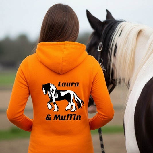 Personalised Gypsy Cob Horse Equestrian Hoodie