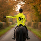 Official PW&S High Visibility Hi Vis Equestrian Neon Electric Hoodie - CAMERA, TURNING LEFT & RIGHT hi-viz