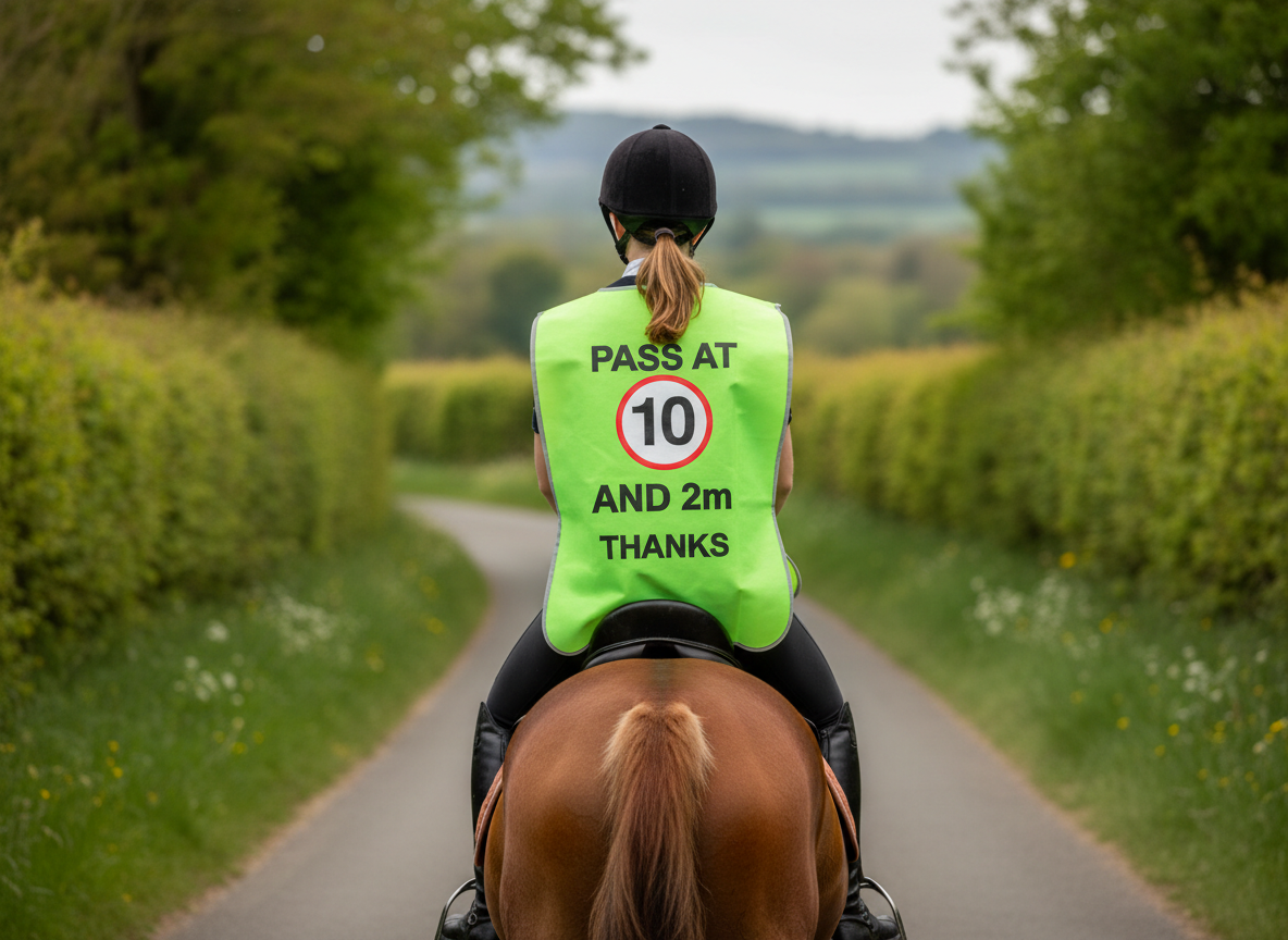High Visibility Hi Vis Equestrian Reflective Vest Tabard Waistcoat PASS AT 10MPH AND 2M, THANKS hi-viz