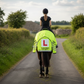 High Visibility Hi Vis Equestrian Horse Reflective 3/4 Length Cutaway Ride-On Rug - L PLATE