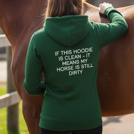 If My Hoodie is Clean Funny Equestrian Hoodie