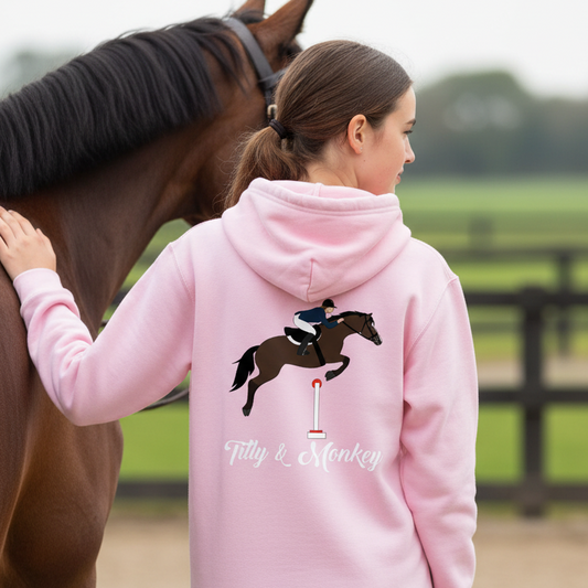Fully Personalised Show Jumping Replica Horse Hoodie