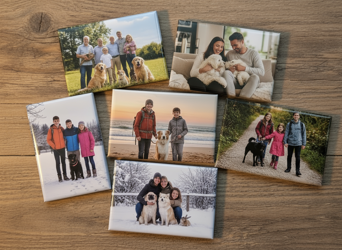 Premium Personalised Photo Magnets Bundle Set