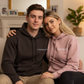 Personalised Roman Numeral Couple Hoodies – Custom Matching His & Hers Sweatshirts