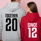 Personalised Together Since Couple Hoodies x2