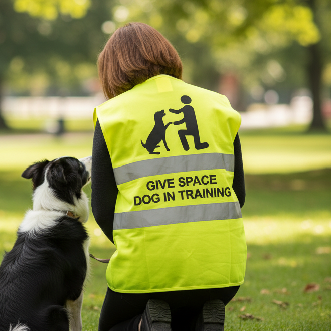 High Visibility Hi Vis Dog Training Reflective Vest Tabard Waistcoat Safety Walking Hunting Working