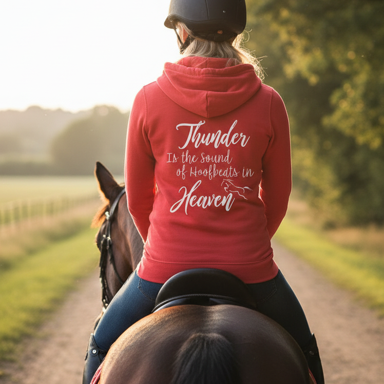 Hoofbeats In Heaven Equestrian Hoodie