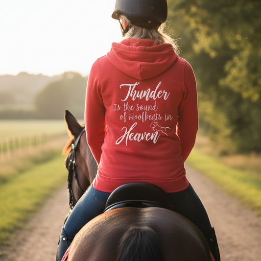 Hoofbeats In Heaven Equestrian Hoodie