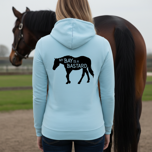 My Bay Is A Bastard Funny Equestrian Hoodie