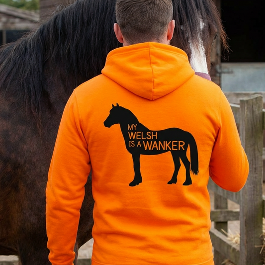 My Welsh Is A Wanker Funny Equestrian Hoodie