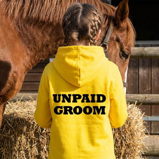 Unpaid Groom Funny Equestrian Hoodie