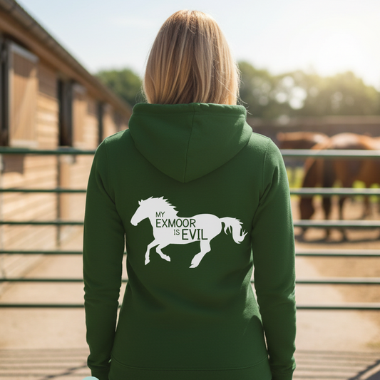 My Exmoor Is Evil Funny Equestrian Hoodie