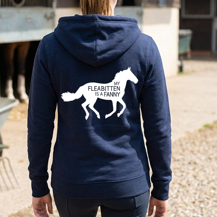 My Fleabitten Is A Fanny Funny Equestrian Hoodie