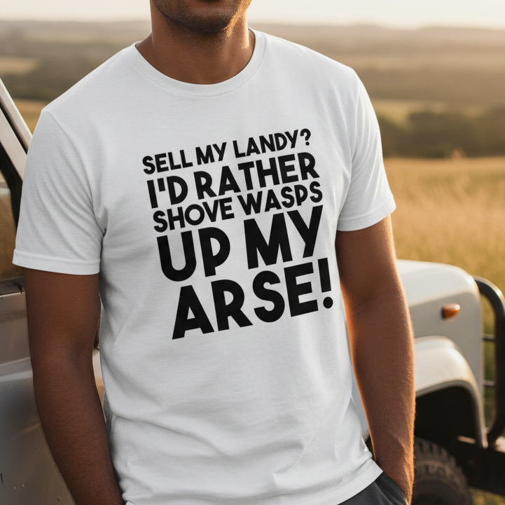 I'd Rather Shove Wasps Up My Arse Funny Land Rover Men's T-Shirt 4x4 Off Road
