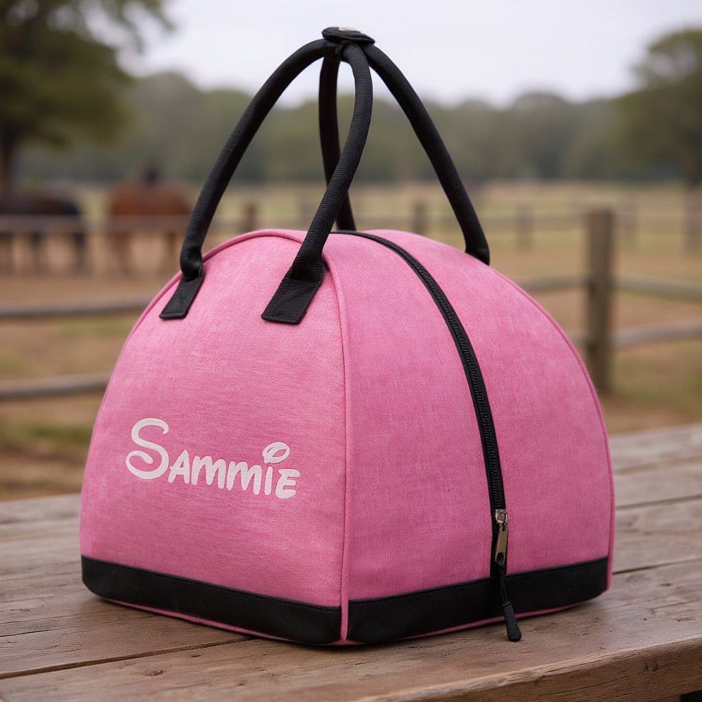 Personalised Premium Equestrian Horse Riding Pony Hat Helmet Bag - Magical Design