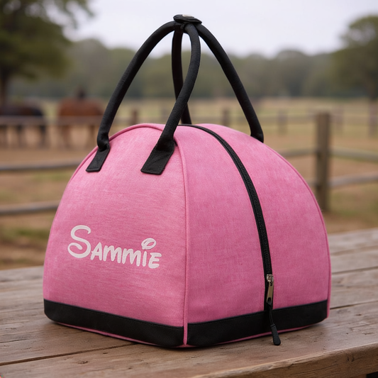 Personalised Premium Equestrian Horse Riding Pony Hat Helmet Bag - Magical Design