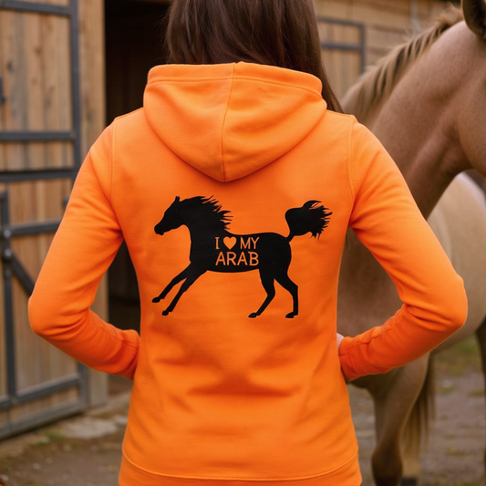 I Love My Arab Hoodie | Equestrian Hoodie for Arabian Horse Lovers