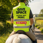 Official PW&S Unisex Hi Vis Equestrian Softshell Gilet – “Give Space, Horse May Panic, 2m” Safety Vest
