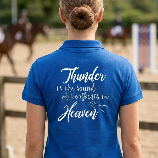Thunder Is The Sound Of Hoofbeats In Heaven | Horse Memorial T-Shirt & Polo Shirt