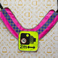 SQUARE Official PW&S High Visibility Equestrian Reflective Horse Breastplate With Camera Symbol and 2m Distance
