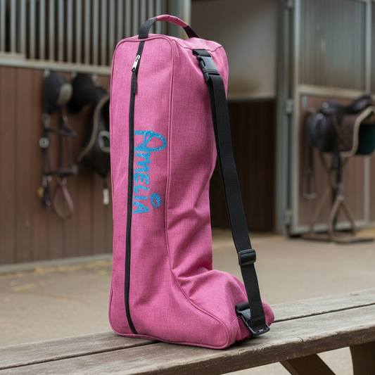 Personalised Premium Equestrian Horse Riding Pony Long Boot Bag - Magical Design