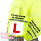 High Visibility Hi Vis Equestrian Horse Reflective MESH Walker/Lunge/Exercise Rug - L PLATE YOUNG HORSE