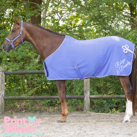 Personalised Luxury Ornamental Equestrian Horse Pony Fleece Rug Cooler