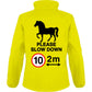 Soft Shell Body Warmer Gilet Jacket - PLEASE SLOW DOWN, 10mph, 2m