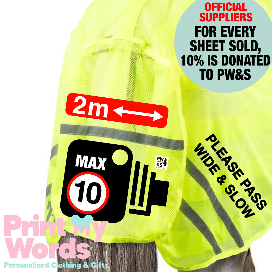 2025 Official PW&S High Visibility Hi Vis Equestrian Horse Reflective MESH Walker/Lunge/Exercise Rug - CAMERA, 10mph, 2m