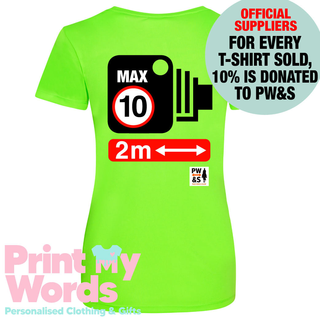 2025 Official PW&S High Visibility Hi Vis UV Protection Equestrian Horse Riding Summer T-Shirt Vest Polo - CAMERA, 10mph, 2m Distance