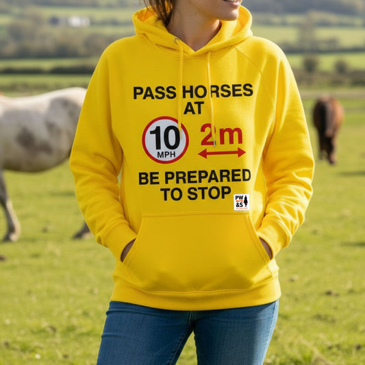 Official PW&S Unisex Informative Equestrian Road Safety Hoodie