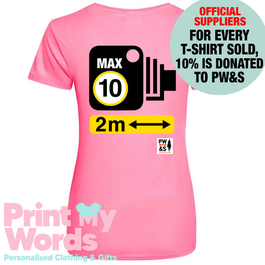 2025 Official PW&S High Visibility Hi Vis UV Protection Equestrian Horse Riding Summer T-Shirt Vest Polo - CAMERA, 10mph, 2m Distance