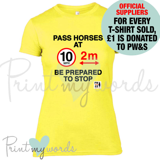 Official PW&S Unisex Informative Equestrian Road Safety T-Shirt