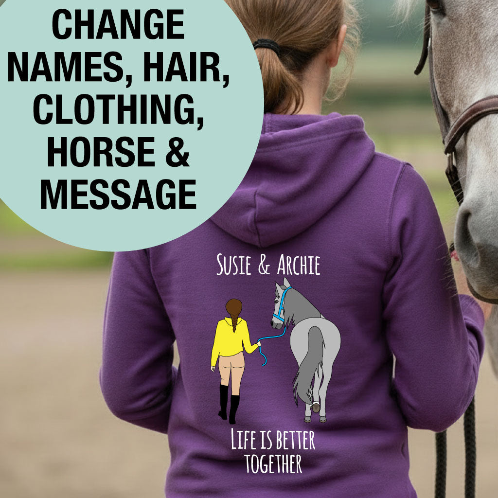 Fully Personalised Equestrian Hoodie - Better Together