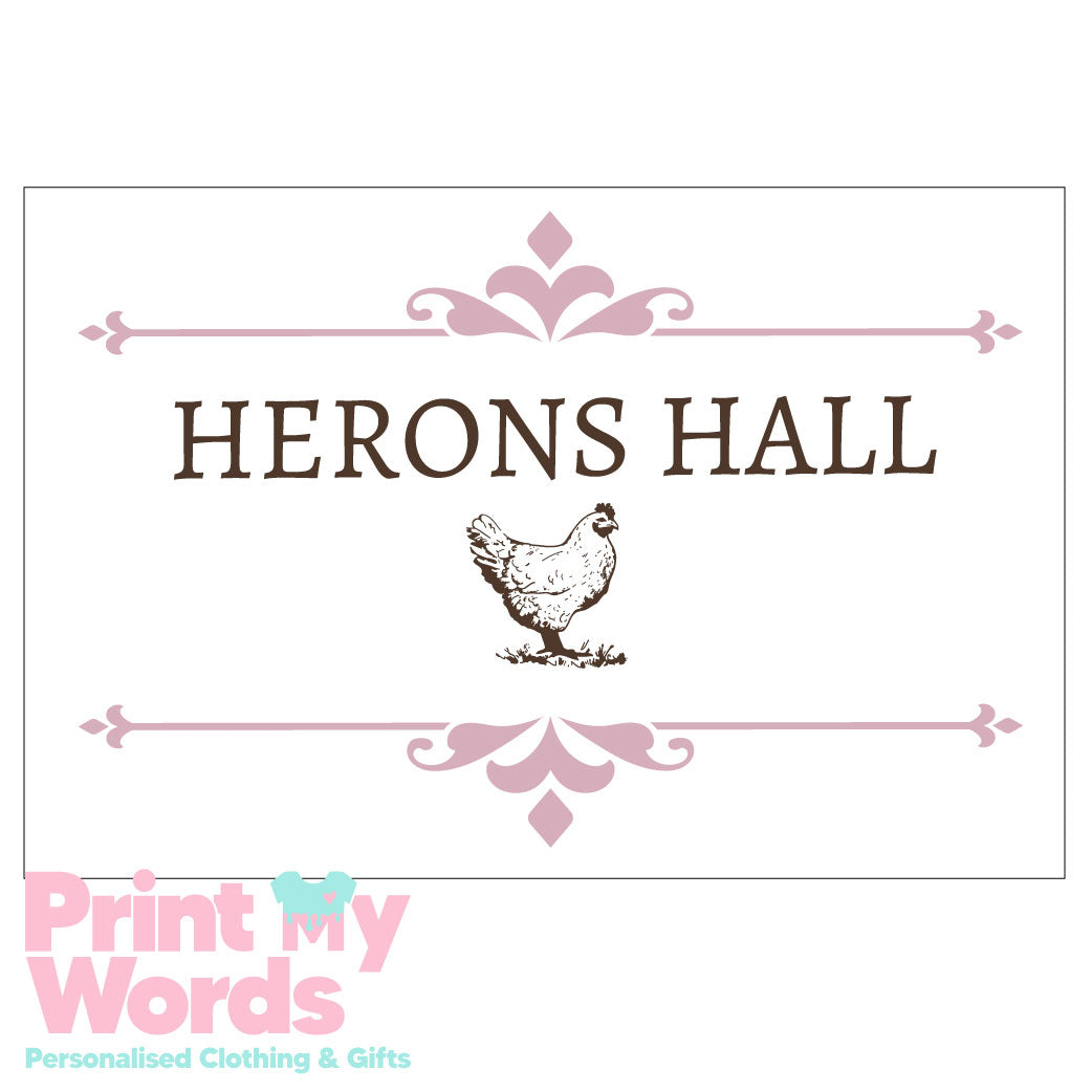 Personalised Wheelie Bin Stickers Labels House Name Number - Chicken