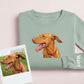 Personalised Dog Puppy Sweatshirt or Hoodie – Custom Digital Portrait Printed from Your Photo UK