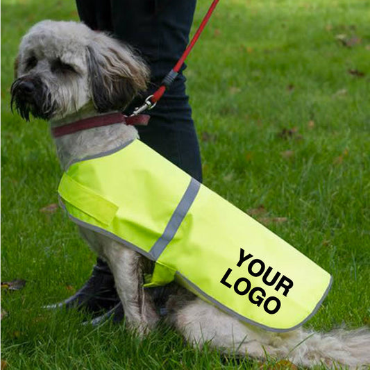 Personalised Hi Vis Reflective Dog Vest - ADD YOUR OWN LOGO