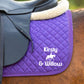 Personalised Equestrian Saddlecloth Saddle Pad - Dressage Design
