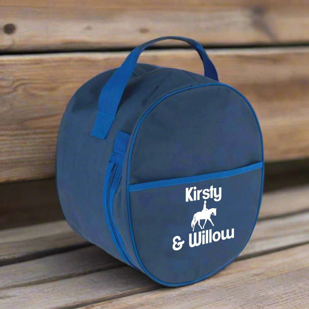 Personalised Equestrian Hat Bag - Dressage Design
