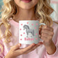 Personalised Pony Mug – Cute Horse Design with Hearts & Custom Name