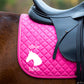 Personalised Equestrian Saddlecloth Saddle Pad - Cute Horse Head Design
