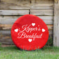 Personalised Bucket Feed Bowl Cover - Hearts Design