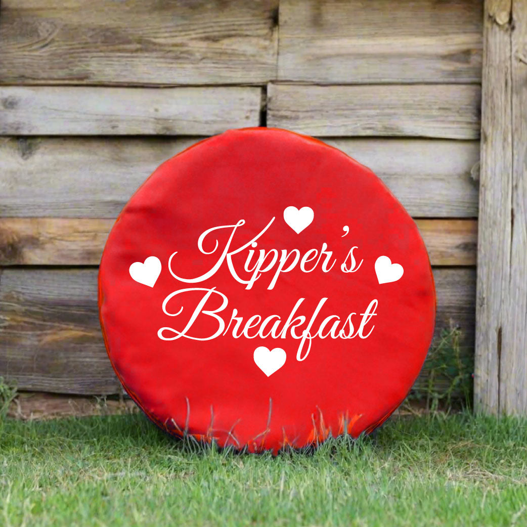 Personalised Bucket Feed Bowl Cover - Hearts Design