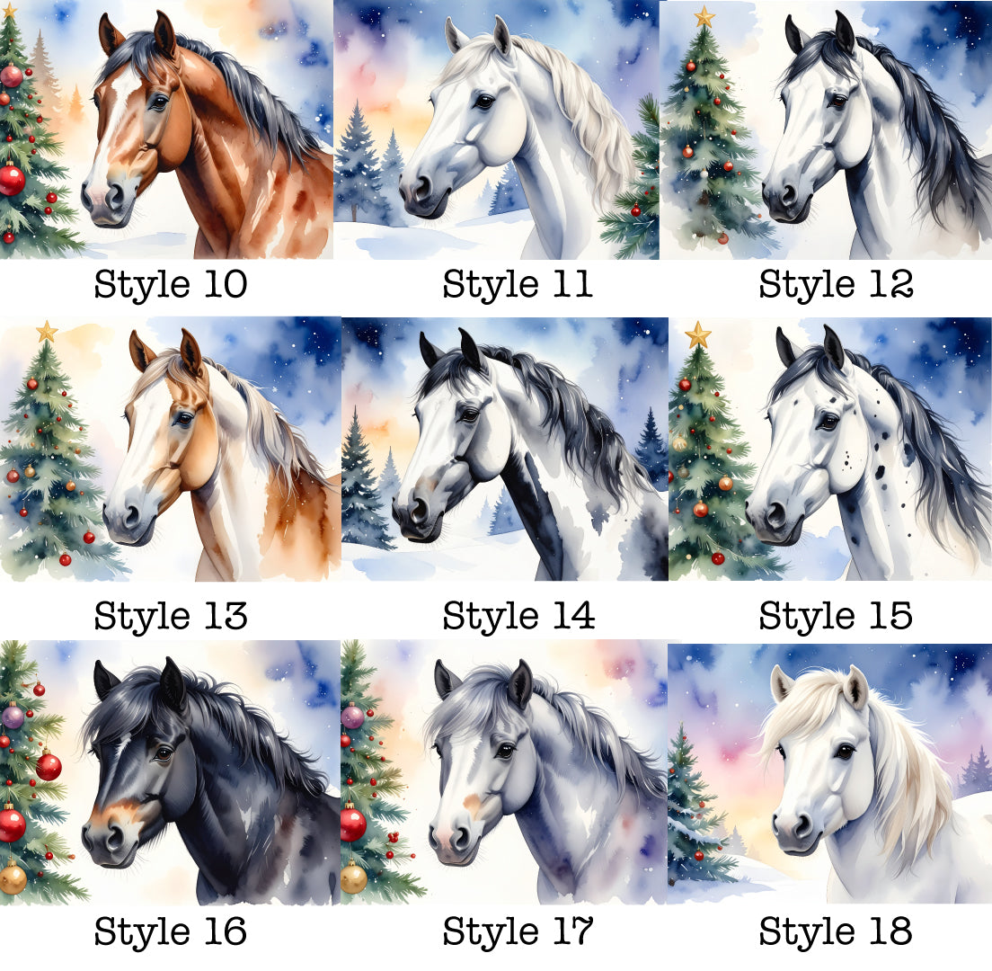 Personalised Christmas Horse Treat Box – Festive Pony Gift with Name
