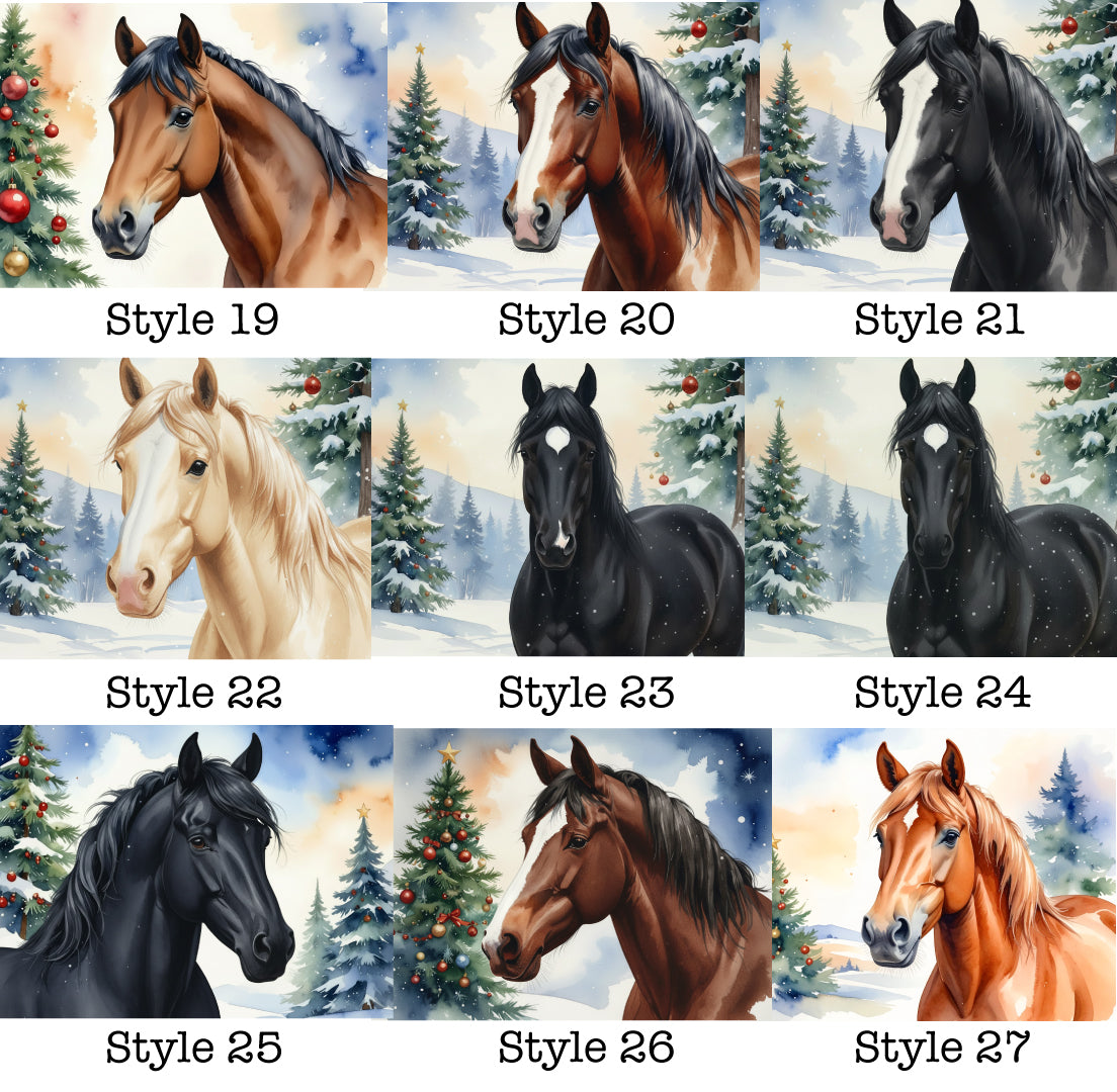 Personalised Christmas Horse Treat Box – Festive Pony Gift with Name